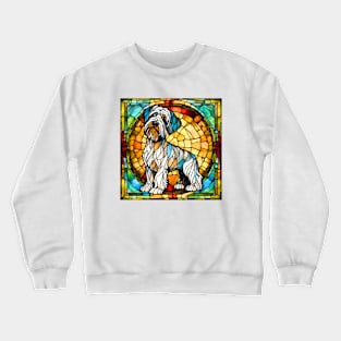 Stained Glass Cesky Terrier Crewneck Sweatshirt